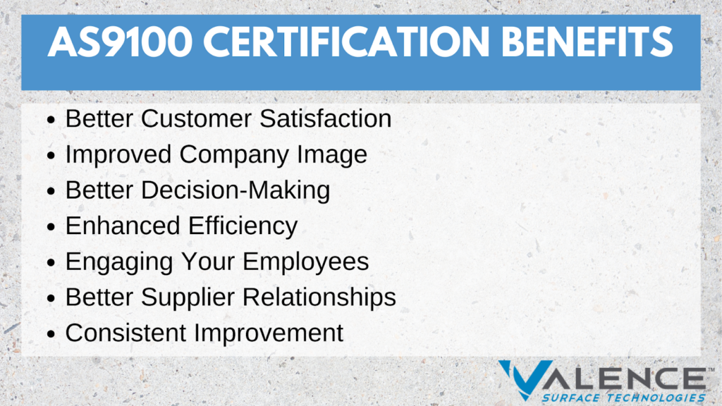AS9100 Certification Benefits