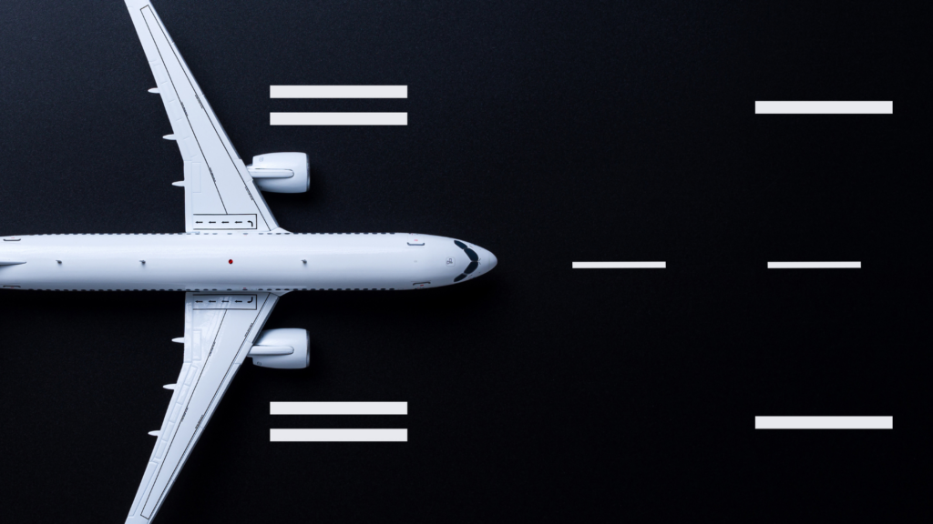 Aircraft overhead view supporting aerospace manufacturing standards