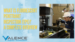Fluorescent penetrant inspection aerospace component cross-section